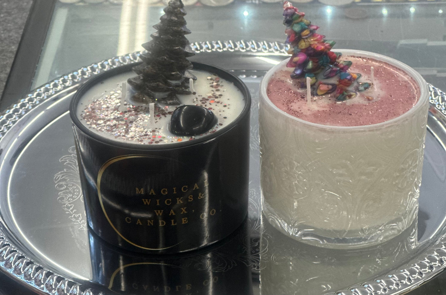 Christmas Tree Gemstone Candles!