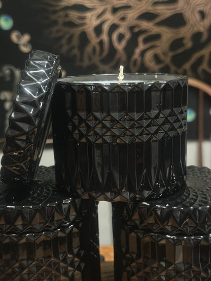 Black Cut Crystal Candles