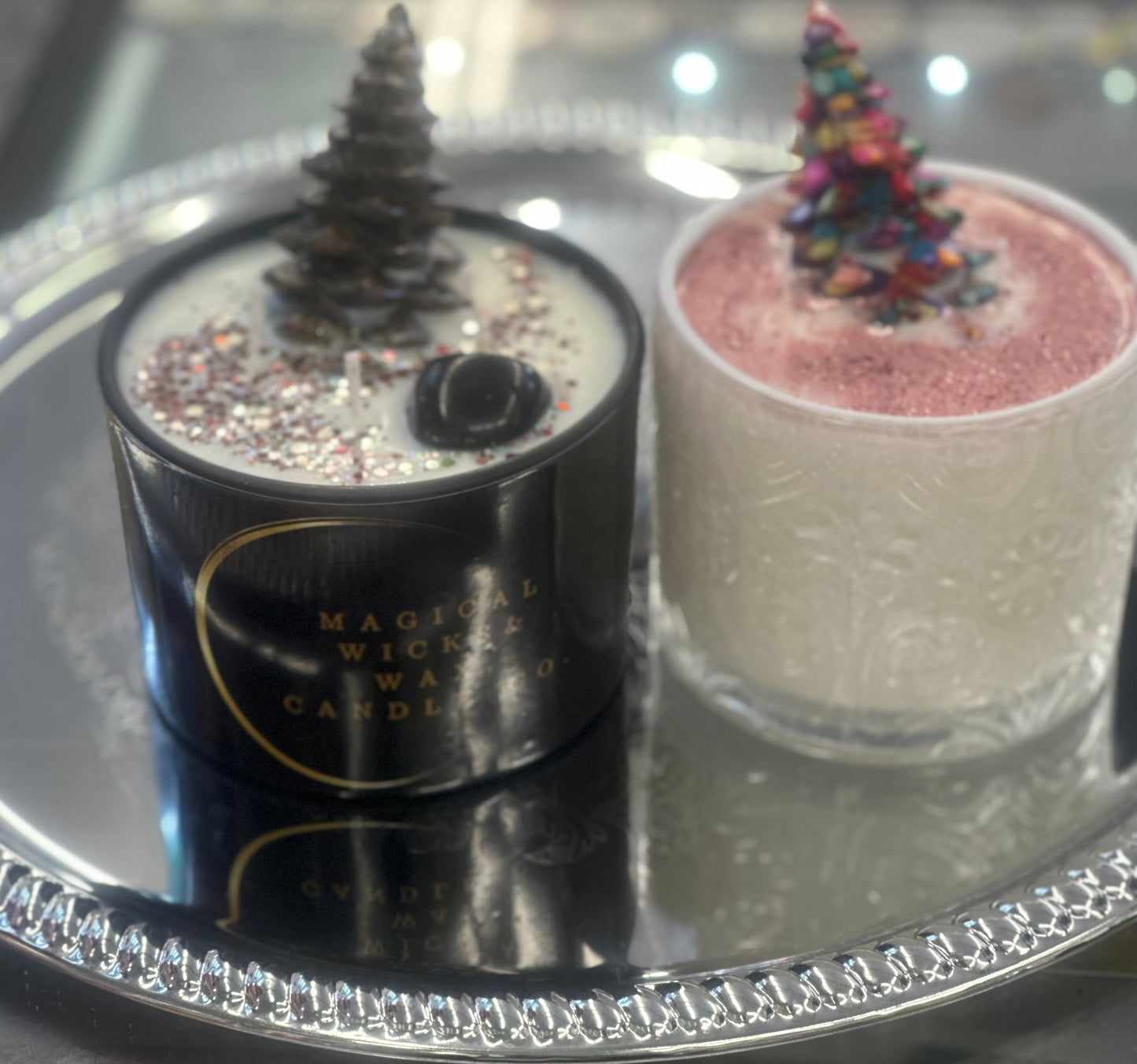 Christmas Tree Gemstone Candles!