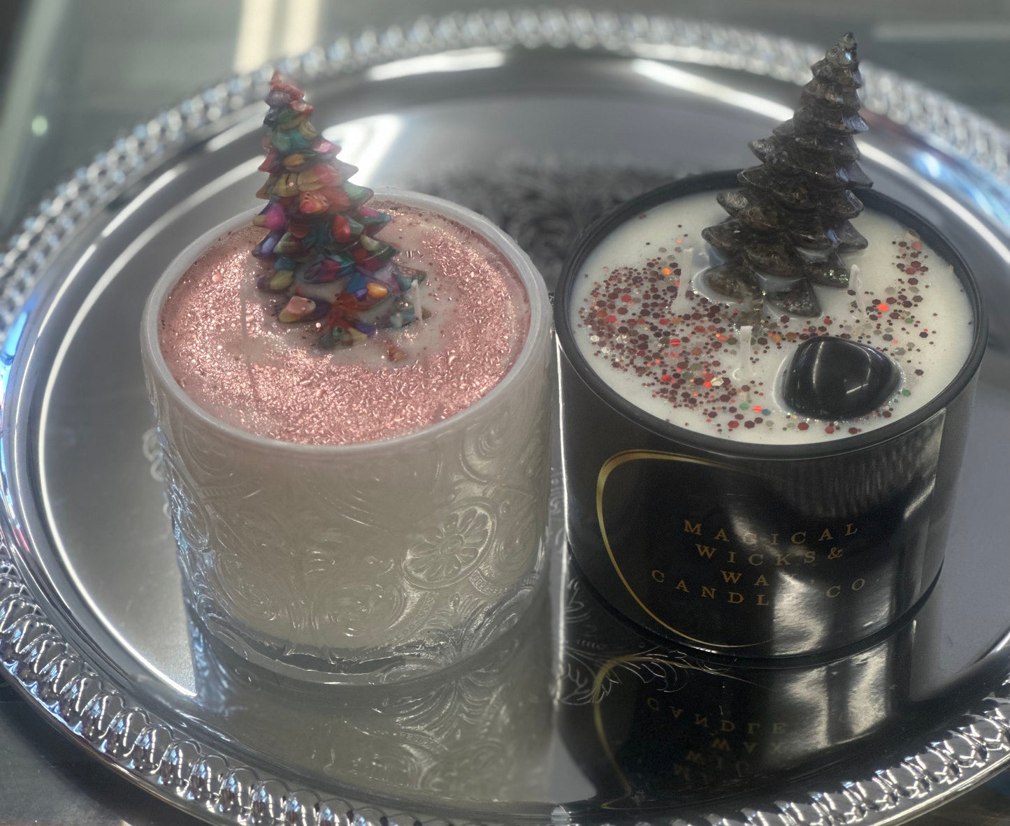 Christmas Tree Gemstone Candles!