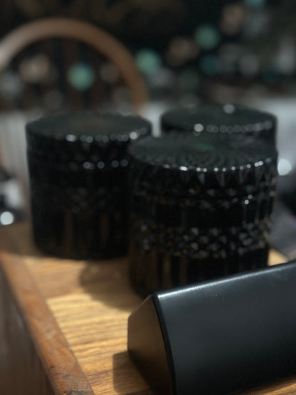 Black Cut Crystal Candles